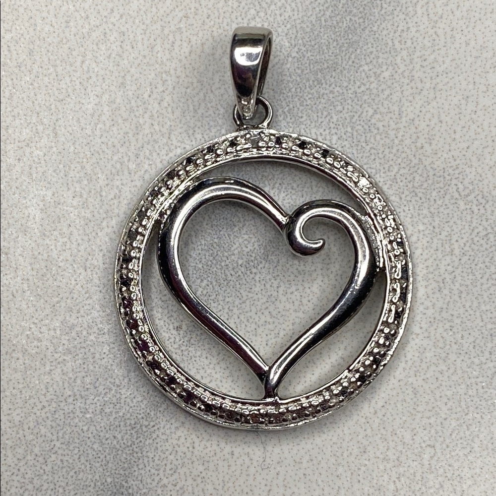 Sterling Silver Heart‎ Pendant